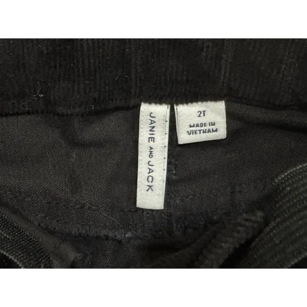 Boys Gymboree Toddler 2T Pants Blue Corduroy & Black Velvet Holiday